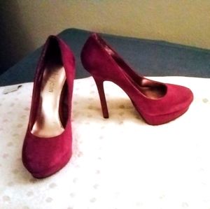 Women's Purple Suede High Heels